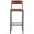 Spritely Home Accent Furniture Lazarus 31.5 in. Seat Height Leather and Metal Bar Stool, Industrial Chic For Sale - Image 4 of 11