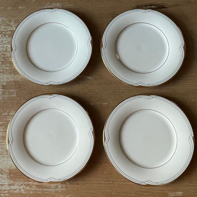 Set of 4 Bread & Butter Plates Dishes by Noritake Fine China Japan #7719 Designer: Noritake Japan Type: Fine China Model...