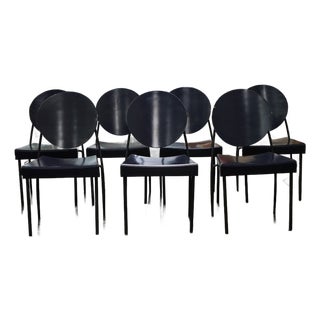 Set of 7 Dakota Jackson Memphis Style Vik-Ter Chairs in Eggplant For Sale