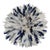 Juju Hat Speckled White Gray and Navy Blue of 20" - 50 Cm For Sale