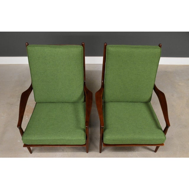 Mid 20th Century Mid 20th Century Milo Baughman Archie Walnut Lounge Chairs - A Pair For Sale - Image 5 of 9