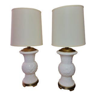 1950s The Phoenix Baluster: Frederick Cooper Blanc De Chine Table Lamps - a Pair For Sale