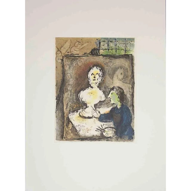 Odyssey is a splendid artwork realized after Marc Chagall and published in 1989. Mixed colored lithograph on paper. This...