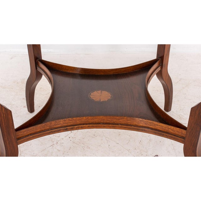 Brown Edwardian Octagonal Inlaid Rosewood Lamp Table For Sale - Image 8 of 11