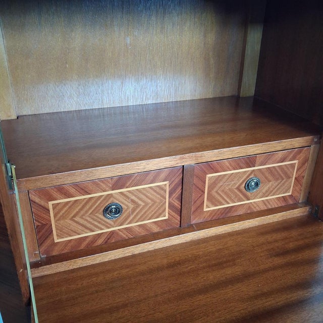 Louis Philippe Secretary Desk with Marble Top and Rosewood Veneer, France, 1900s For Sale - Image 4 of 17