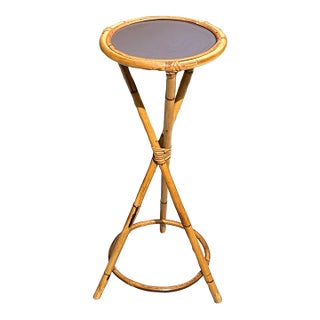 Rosenthal Netter, Bamboo and Rattan, Pedestal/Plant Stand, Italy, 1950’s, Attributed to Franco Albini For Sale