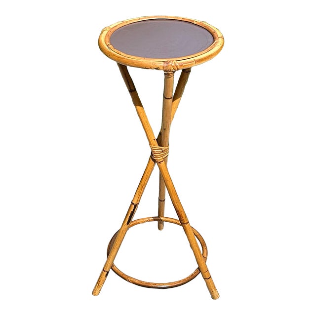 Rosenthal Netter, Bamboo and Rattan, Pedestal/Plant Stand, Italy, 1950’s, Attributed to Franco Albini For Sale