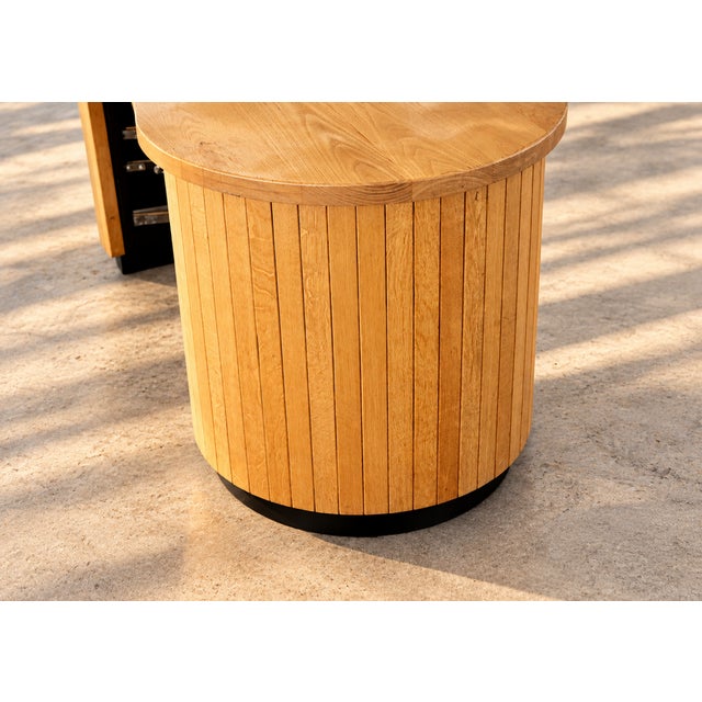 Art Deco Oak Desk, 1950s For Sale - Image 11 of 13
