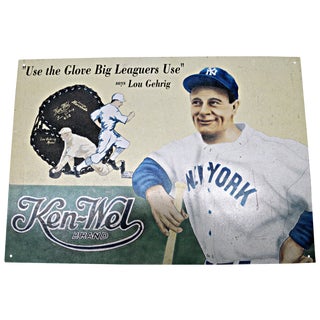 Advertising Poster With Lou Gehrig Image For Sale