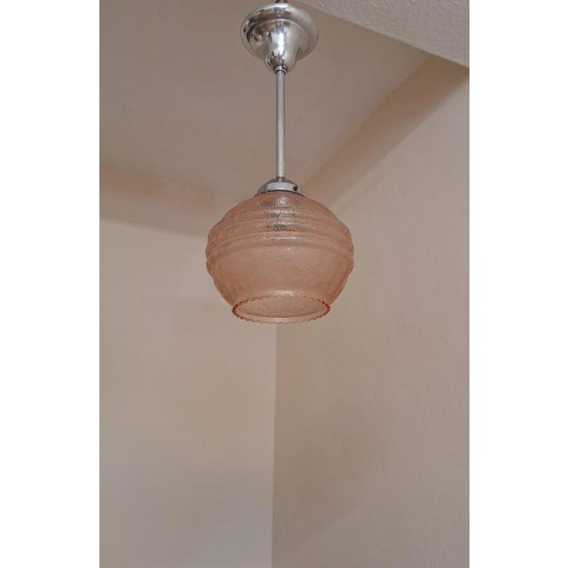 Vintage German Art Deco Ceiling Lamp, 1930s For Sale - Image 4 of 7