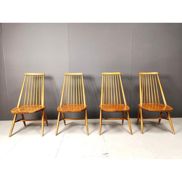 Mid-Century Scandinavian Dining Chairs, 1960s, Set of 4 For Sale - Image 3 of 11