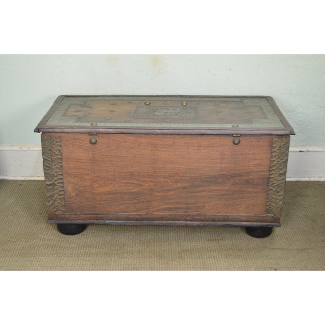 Antique Surat Brass Mounted Teak Arab Chest Chairish