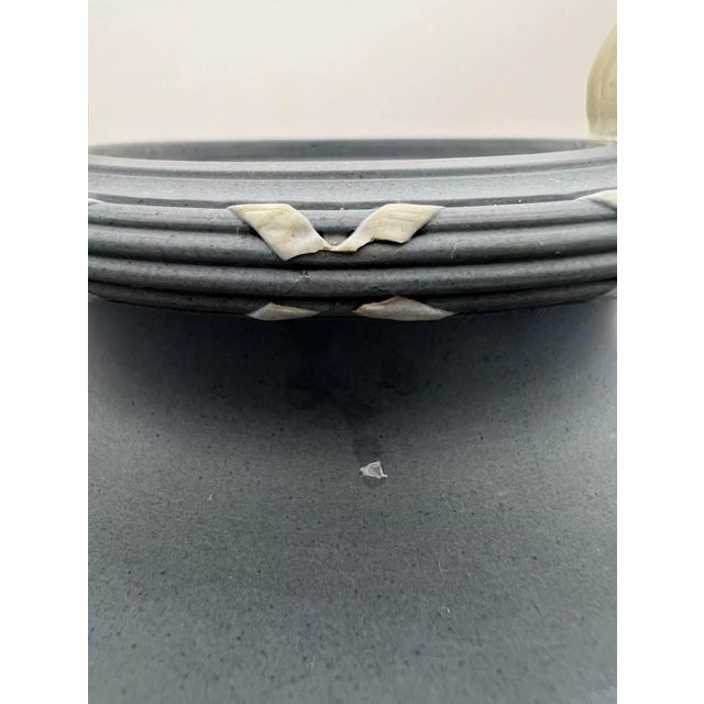 Rare Late 18th Century Antique Wedgwood Urn in Pale Blue and on a Pedestal Base For Sale - Image 13 of 13