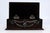 Silver Wooden Jewelry Box with Silver Applications and Coat of Arms Letters on the Lid For Sale - Image 8 of 11