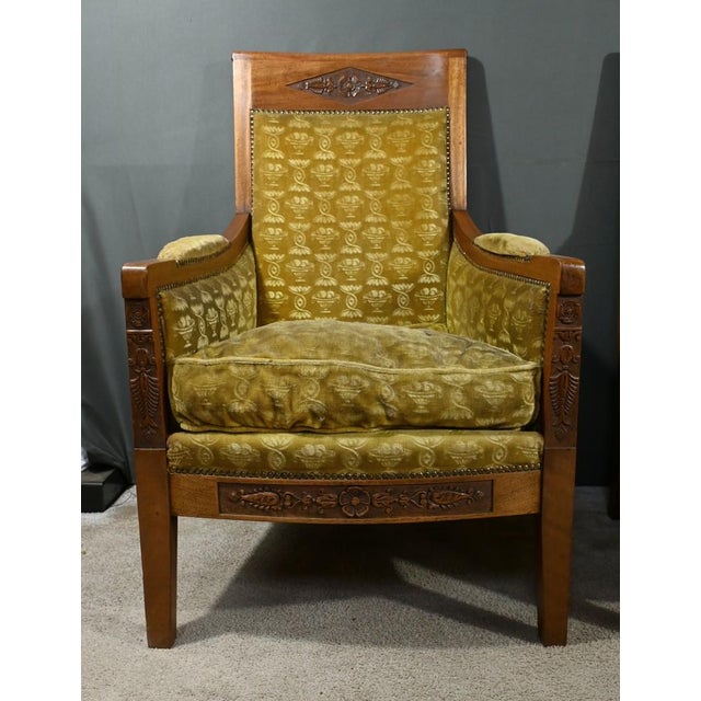 Set of Early 19th Century Empire Mahogany Bergère Armchairs For Sale - Image 10 of 18