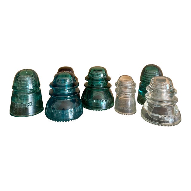 Vintage Telephone Glass Insulators Set of 7 Chairish