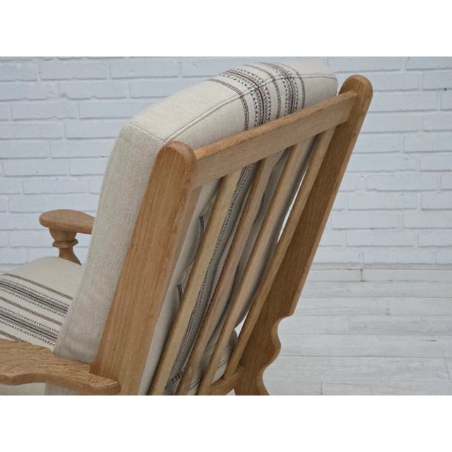 Vintage Danish Armchair in Furniture Wool and Oak, 1970s For Sale - Image 12 of 18