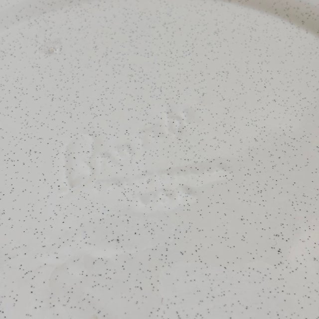 White Large Bauer Brusche 14" Speckled White Ceramic Serving Bowl For Sale - Image 8 of 8