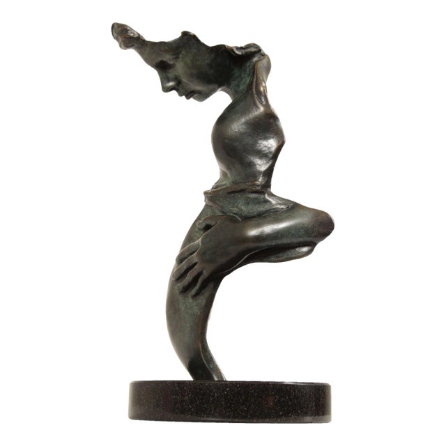 Bronze Contemporary Sculpture of Mother, Signed For Sale