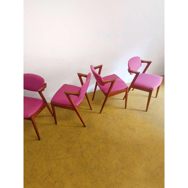 Mid-Century Modern Danish Model Z N.42 Chairs in Teak by Kai Kristiansen, 1960s, Set of 4 For Sale - Image 3 of 10