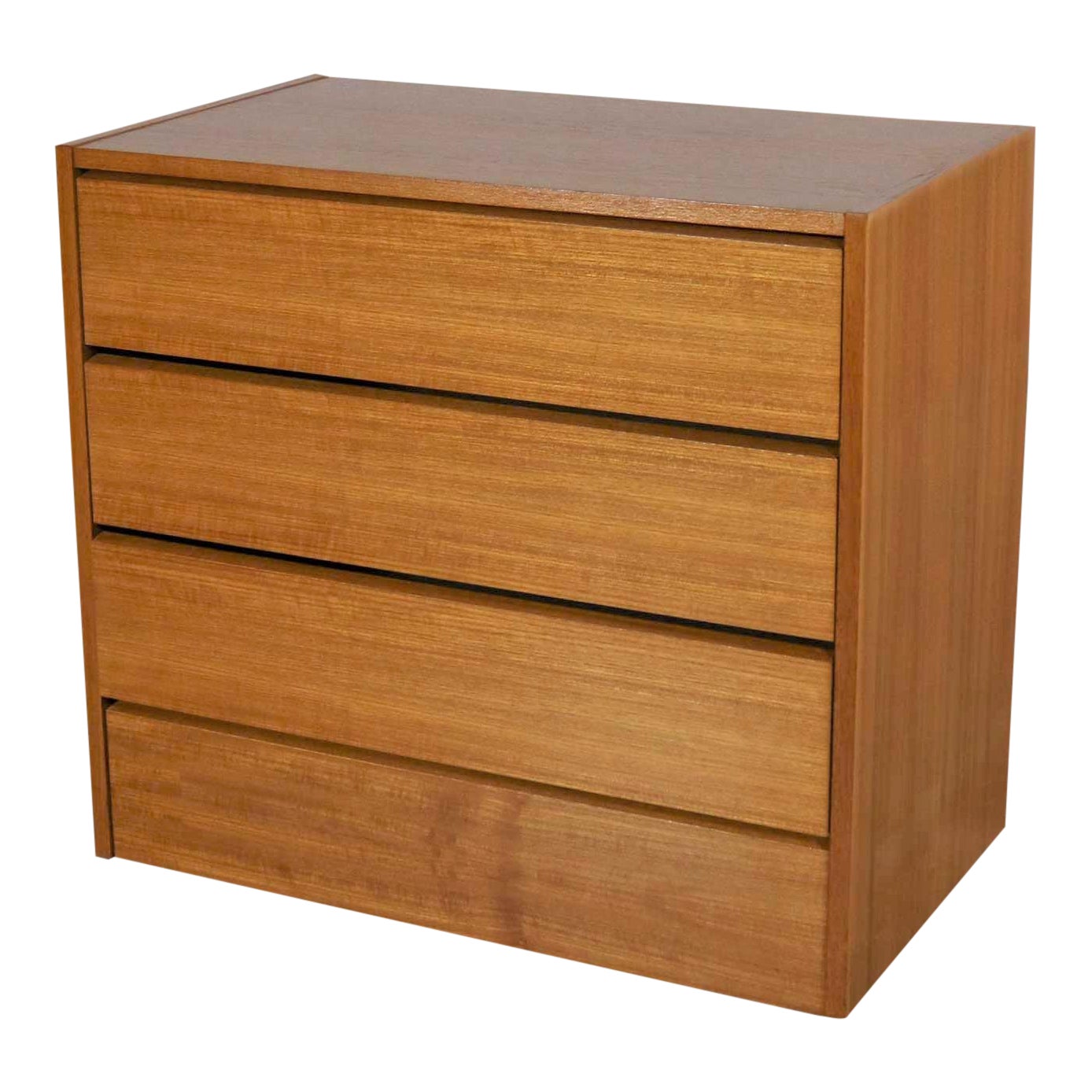 Scandinavian Modern Teak 3 Drawer Small Vintage Chest Marked Made