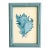 Original Hand-Painted Blue Seashell Painting in a Hand-Painted Framed For Sale