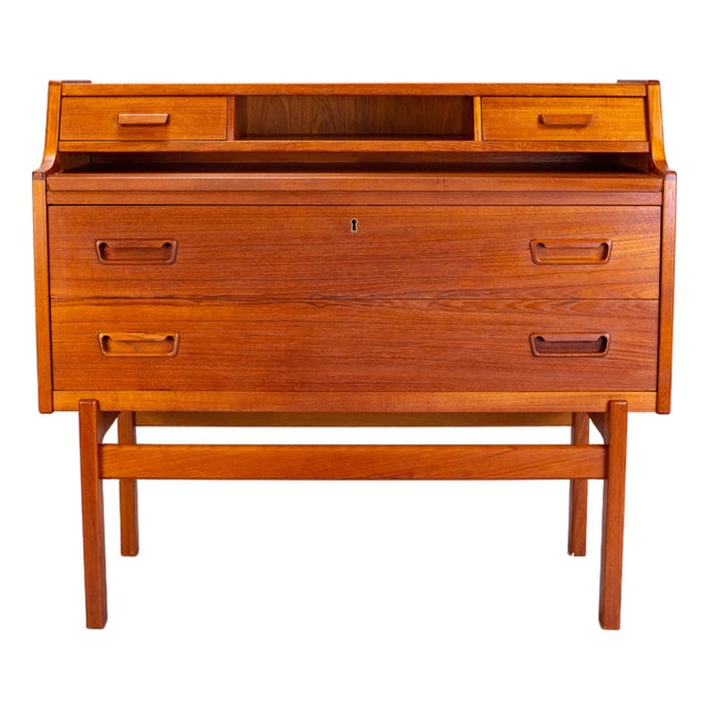 Danish Teak Secretaire by Arne Wahl Iversen for Vinde Møbelfabrik, 1960s For Sale