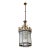 Antique Neoclassical Bronze & Etched Glass Ceiling Lantern For Sale