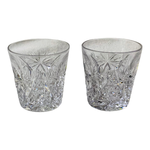 Pair of French Crystal Shot Glasses Circa 1880 - Diplomat's Estate Find