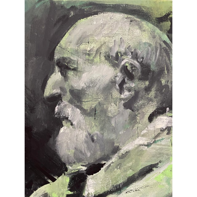 “The Philosopher of Now” Acrylic Painting by Joseph Christy For Sale