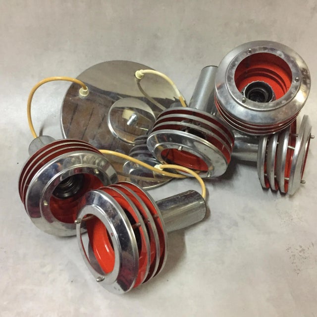 1970s Vintage 5-Lights Pendant, 1970s For Sale - Image 5 of 6