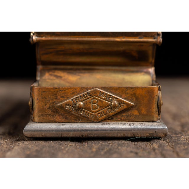 Metal 1890s A. F. Buchanan & Sons Brass and Oilcloth Salesman’s Sample For Sale - Image 7 of 16