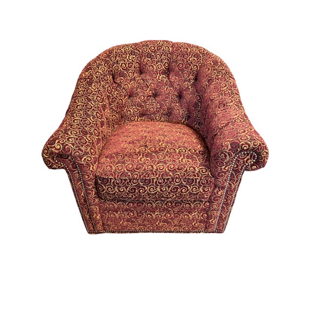 Wood Lexington Furniture Robinson Swivel Chair - A Pair For Sale - Image 7 of 16