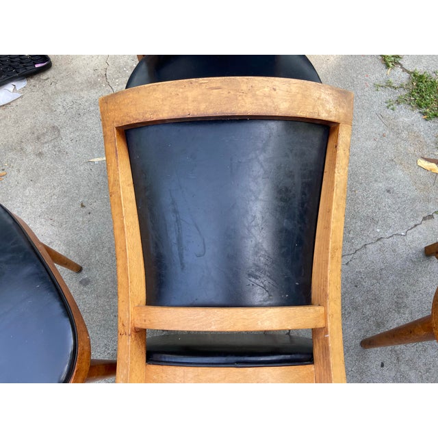 Vintage Set of 4 Thonet Style Bentwood Dining Chairs -MCM Needs Restoration For Sale - Image 10 of 12