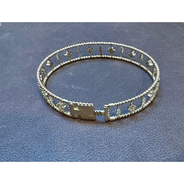 2 Ct Brilliant Cut Diamond Metro Women 14 Kt White Gold Diamond Bangle Bracelet For Sale In New York - Image 6 of 18