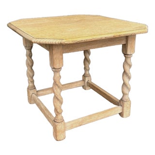 1900s English Bleached Oak Table For Sale