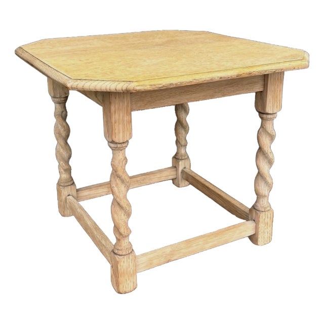 1900s English Bleached Oak Table For Sale