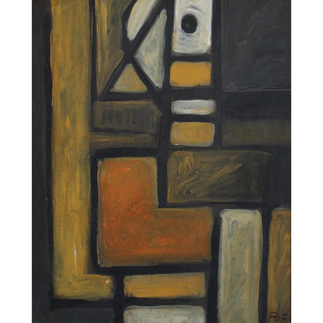 Postwar European Artist, The Vanguard Series Nr. XXIV Abstract Composition, 1950s-1970s, Oil on Board, Framed, in None...