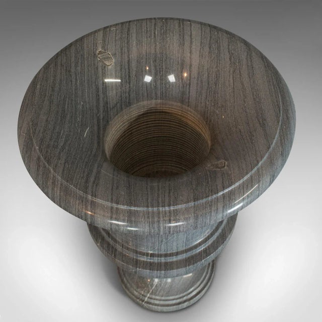 Late 20th Century Striata Marble Decorative Vase Baluster Urn For Sale - Image 9 of 13