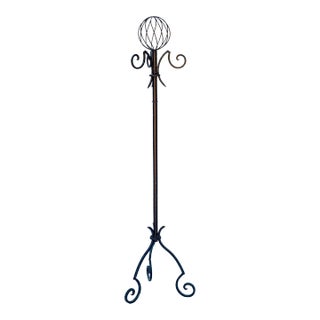 Late 20th Century Wrought Iron Hat & Coat Rack For Sale