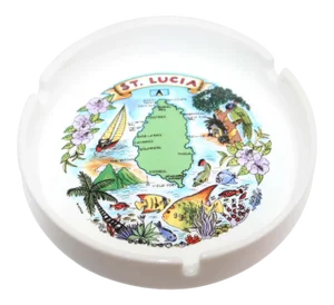 Porcelain St Lucia Collector Travel Ashtray Vide Poche