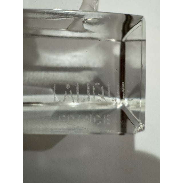 Late 20th Century Lalique France Grazing Deer Fawn Frosted Crystal Figurine Paperweight For Sale In Atlanta - Image 6 of 8