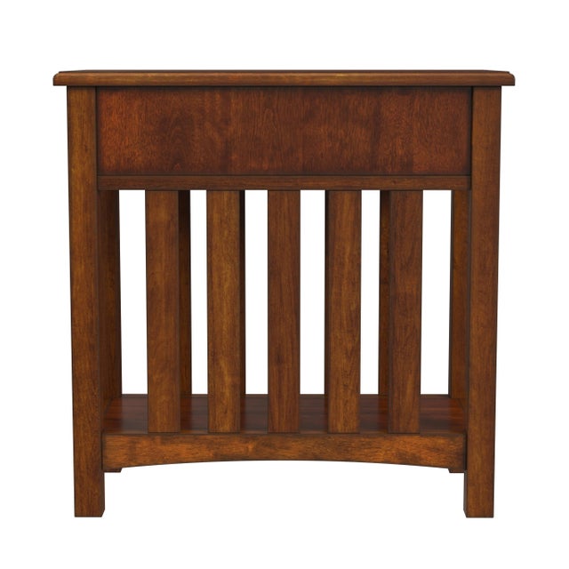 Spritely Home Accent Furniture Larina 1 Drawer Shaker Side Table, Light Brown For Sale - Image 4 of 7