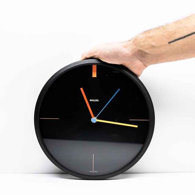 Vintage Wall Clock from Philips, 1980s For Sale - Image 9 of 9