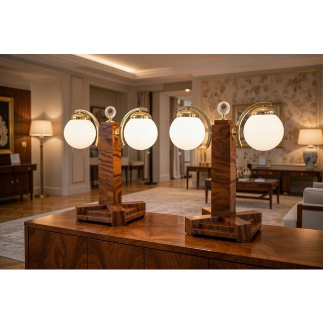 Art Deco Table Lamps, Poland, 1950s, Set of 2 For Sale - Image 11 of 11