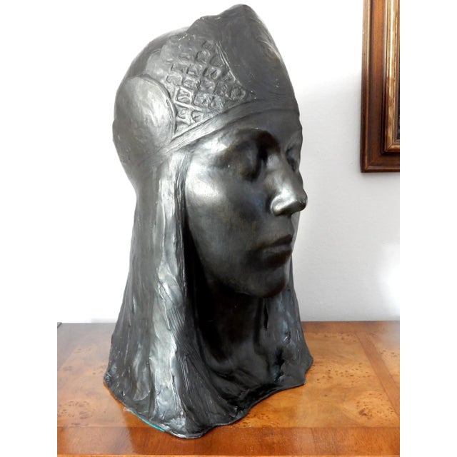 From the Roman Bronze Works of New York this large bronze sculpture by Salvatore Cartaino Scarpitta (1887-1948) .A...