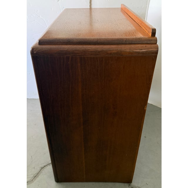 1930 English Oak Art Deco Cabinet For Sale - Image 10 of 12