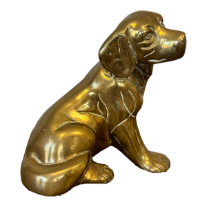 Vintage English Brass Dog