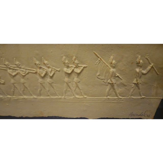 Signed William Haendel Cast Paper Relief Sculpture Art, 1981 For Sale - Image 4 of 17