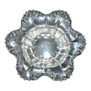 Antique Art Nouveau Brainard Silver Co. Sterling Ornate Bow 11.5" X 3.5" For Sale